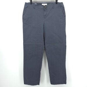 LOFT Womens Pants The Monroe Slim 10 Gray Chino Ankle Workwear Stretch